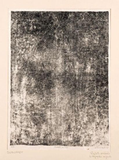 Jean Dubuffet (1901-1985) Reflets embués, planche de l'album Le Vide et l'ombre,...