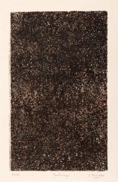 Jean Dubuffet (1901-1985) Texturologie, planche de l'album Aires et lieux, 1958,...