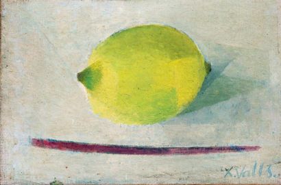 XAVIER VALLS (1923-2006) Le citron, 1960 Huile sur toile, signée en bas à droite,...