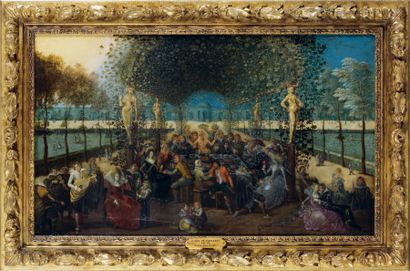 Louis de CAULLERY (Caullery vers 1580-Anvers ? 1621/22) Le festin dans un parc ou...