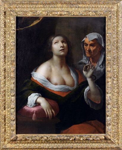 Giovanni MARTINELLI (Montevarchi 1600-Florence 1659) Cléopâtre Huile sur toile. 94...