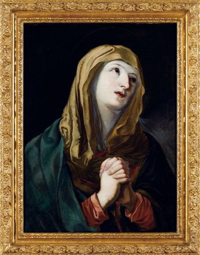 École Française du XVIIe siècle Vierge de douleur Huile sur toile. 66 x 48 cm Provenance...
