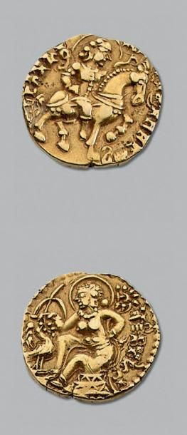 null ROYAUME de GUPTAS Première dynastie: Kumara Gupta (414-455) Statère d'or. 8,17...