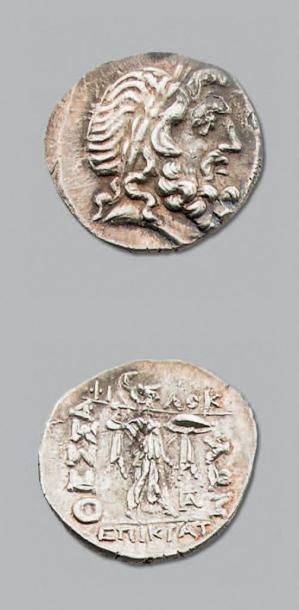 null Confédération Thessalienne (196-146 av. J.-C.) Double Victoriat. 6,26 g. Tête...