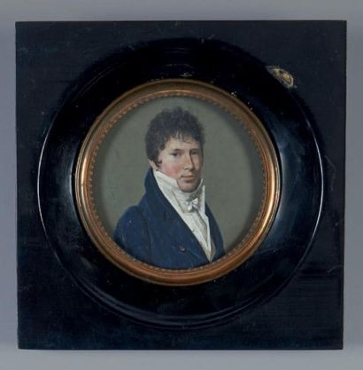 Louis ARLAUD JURINE (1751-1829) Portrait d'homme Miniature sur ivoire signée à droite....