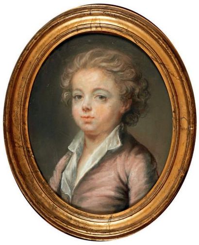 École FRANÇAISE du XVIIIe siècle Portrait de jeune garçon Pastel. 39,3 x 31 cm o...