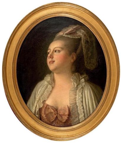 Attribué à Jeanne-Louise VALLAIN (1767?-1815) Portrait de femme Huile sur toile,...