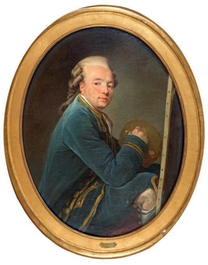 École FRANÇAISE de la seconde moitié du XVIIIe siècle Autoportrait Huile sur toile,...