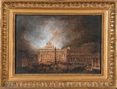 Antoine-François PEYRE, dit PEYRE le Jeune (1739-1823) Illumination de la basilique...