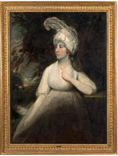 Attribué à Martin Archer SHEE (1769-1850) Portrait de femme Huile sur toile, rentoilée....