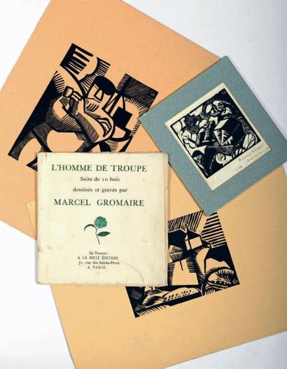 Marcel GROMAIRE (1892-1971) L'homme de troupe, suite de dix bois dessinés et gravés...