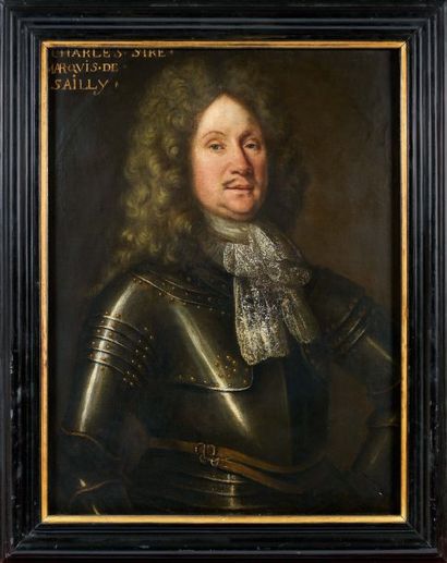 « Marquis de Sailly ». Huile sur toile ovale,...