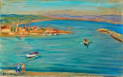 Charles CAMOIN (1879-1965) Saint-Tropez, le port Huile sur toile, signée en bas à...