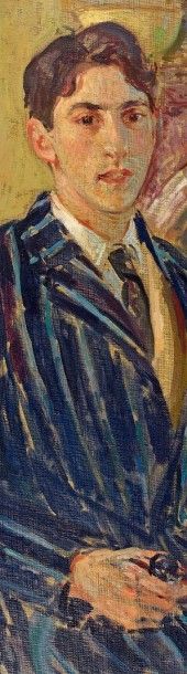 JACQUES EMILE BLANCHE (1861-1942) Portrait de Jean Cocteau, 1913 Huile sur toile,...