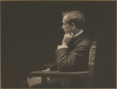 Otto WEGENER (Helsingborg, Suède, 1849 - Paris, 1924) [La lecture] Platinotype, circa...