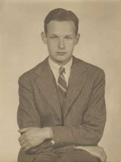 Gretchen POWELL Portrait d'Henri Cartier-Bresson. Tirage argentique, circa 1929....