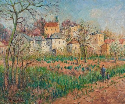 Gustave LOISEAU (1865-1935) Pontoise, le Coteau de l'Ermitage Huile sur toile, signée...