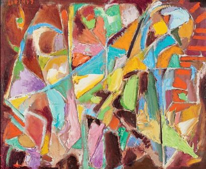 André LANSKOY (1902-1976) Sans titre, 1972 Huile sur toile, signée en bas à droite...