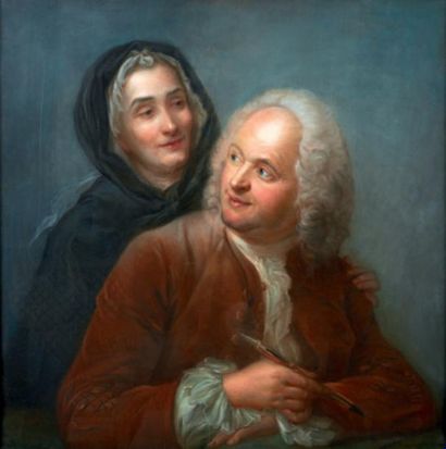 École FRANÇAISE du XVIIIe siècle Portrait de Claude-Philippe Cayeux (1688-1769)sculpteur,...