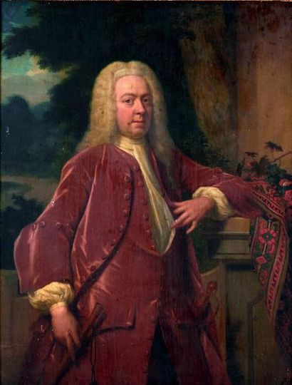 Attribué à Philippe Van DYCK (1680-1753) Portrait d'homme Huile sur panneau. 52,5...