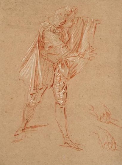 Attribué à Jean-Baptiste LANCRET (1690-1743) Étude d'un personnage de la comédie...