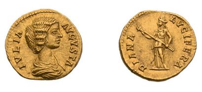 null JULIA DOMNA, épouse de Septime Sévère Auréus. 6,97 g. Rome (196). Son buste...