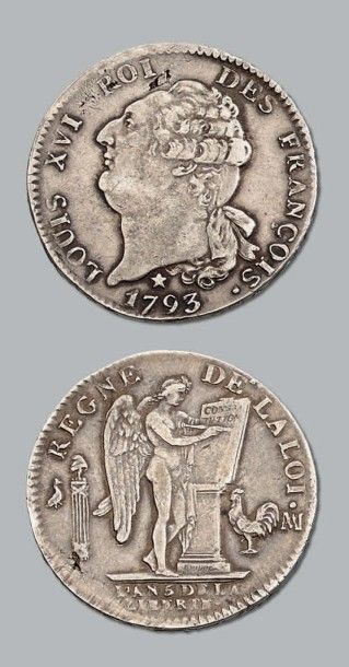 null Écu de 6 livres, type François. 1793. Marseille. An 5. TTB