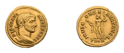null DIOCLÉTIEN (284-305) Auréus. 4,91 g. Rome (294) Son buste lauré à droite. R/...