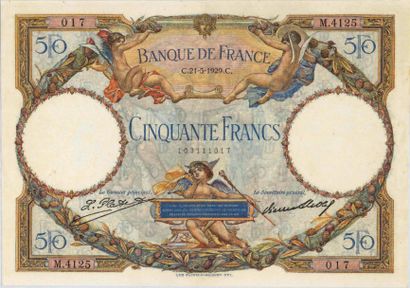 null 50 Francs Luc-Olivier Merson. Billet du 21/05/1929. Fay. 15-3. Superbe