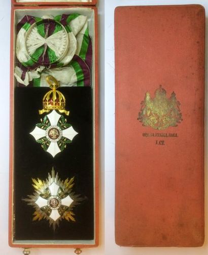 BULGARIE Ordre du Mérite Civil, fondé en 1891, ensemble complet de 1re classe (grand-croix)...