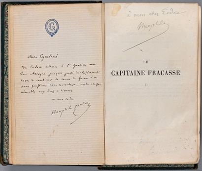 GAUTIER (Théophile) Le Capitaine Fracasse. Paris, Charpentier, 1863. 2 volumes in-12,...