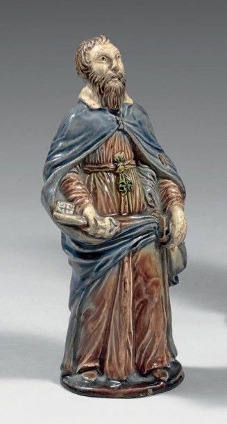 Émile CHAMI (1910-1992) 
Statuette représentant saint Pierre tenant les clés dans...