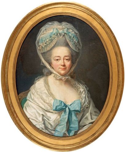 Johann Ernst HEINSIUS (1740-1812) 
Portrait de femme
Huile sur toile, rentoilée.
78...
