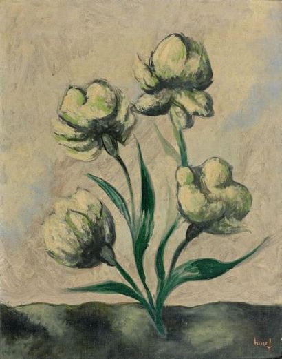 Jean LURÇAT (1892-1966) 
Fleurs, 1936
Huile sur toile, signée en bas à droite.
41...