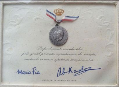 ITALIE Médaille commémorative du mariage de la princesse Maria-Pia de Savoie et du...