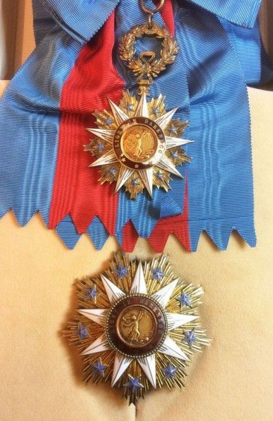 LIBERIA Ordre de l'Étoile Africaine, fondé en 1920, ensemble complet de grand-croix...