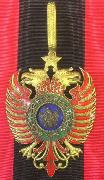 ALBANIE Ordre de Skanderbeg, fondé en 1925, ensemble de grand-croix du second modèle...