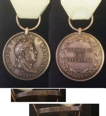 Allemagne Royaume de Hanovre - Médaille de l'ordre des Guelphes pour bravoure, fondée...