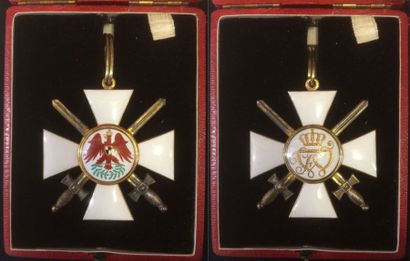 Allemagne Royaume de Prusse, ordre de l'Aigle rouge, fondé en 1777, croix de 2e classe...