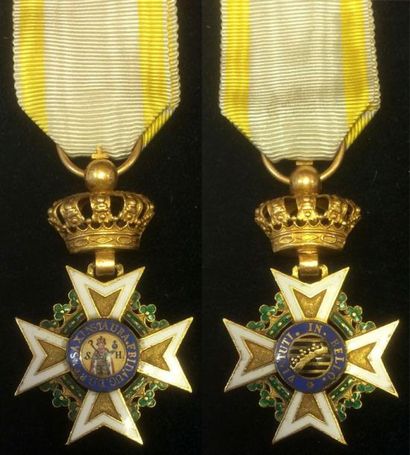 Allemagne Royaume de Saxe, ordre militaire de Saint-Henri, fondé en 1736, croix de...