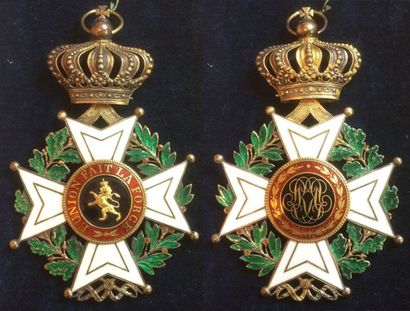 BELGIQUE Ordre de Léopold, fondé en 1832, bijou de grand-croix à titre civil de fabrication...