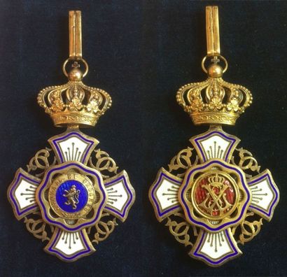 BELGIQUE Ordre Royal du Lion, fondé en 1891 par Léopold II, souverain de l'État indépendant...