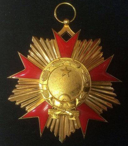 BÉNIN Ordre National du Bénin, fondé en 1986, bijou de grand-croix en bronze doré...