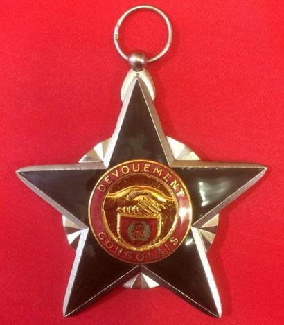 Congo (Brazzaville) Ordre du Dévouement Congolais, fondé en 1960, étoile de chevalier...