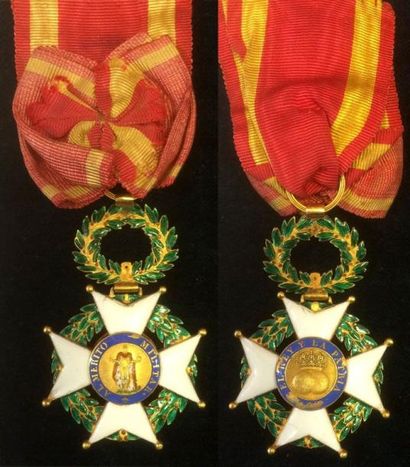 Espagne Ordre de Saint-Ferdinand, fondé en 1811, croix laurée de chevalier en or...