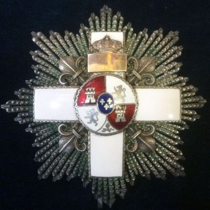 Espagne Ordre du Mérite militaire, plaque de grand-croix en temps de paix, période...