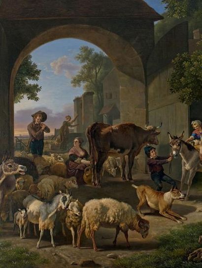 Jean-Louis DEMARNE (Bruxelles, 1752 - Paris, 1829) La sortie de la ferme
La rentrée...