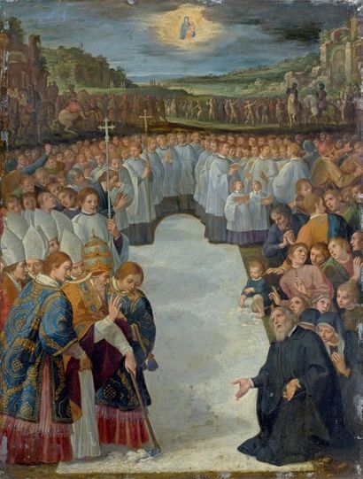 ÉCOLE ROMAINE vers 1600-1620, artiste proche de Federico ZUCCARO La procession de...