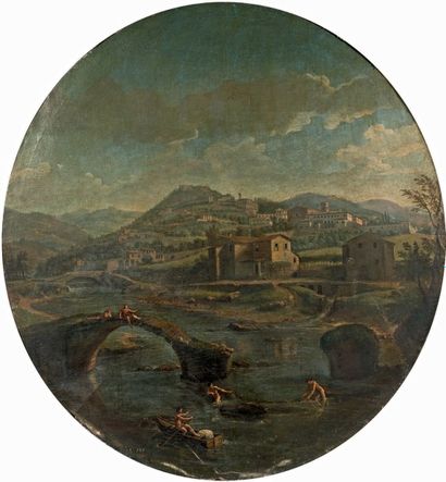 ÉCOLE ITALIENNE du début du XVIIIe siècle, entourage de Gaspar Van VITELLI (1653-1736)...