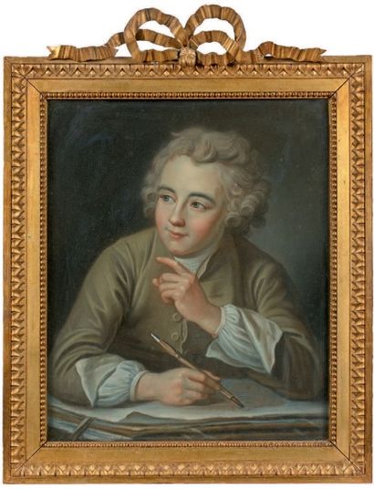 École FRANÇAISE du XVIIIe siècle Le jeune dessinateur
Pastel.
58 x 48 cm